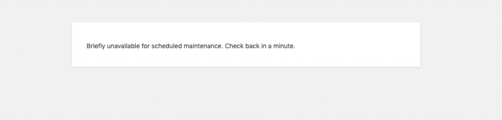 Wordpress briefly unavailable for scheduled maintenance